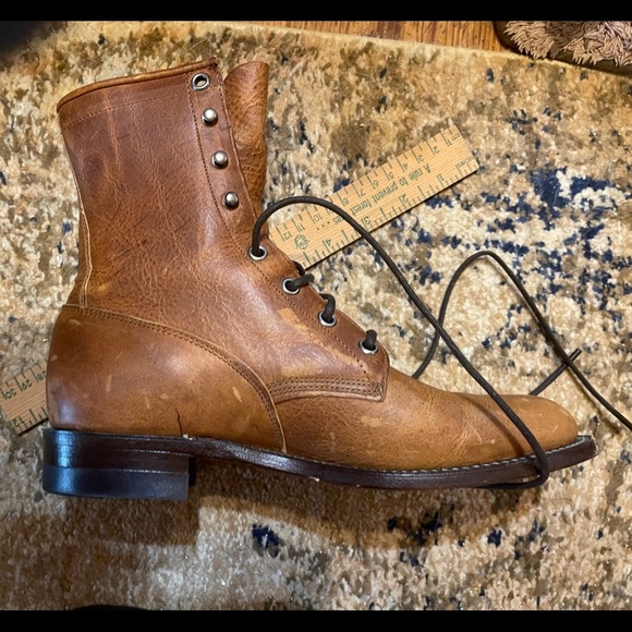Host Pick! Justin Leather Lace-Up Style 420 Boots - Picture 13 of 15
